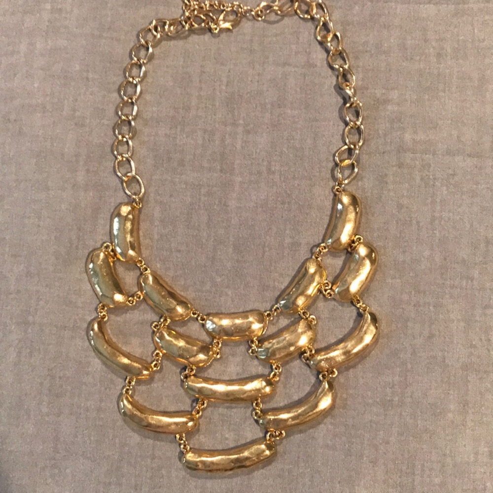 Gold statement necklace